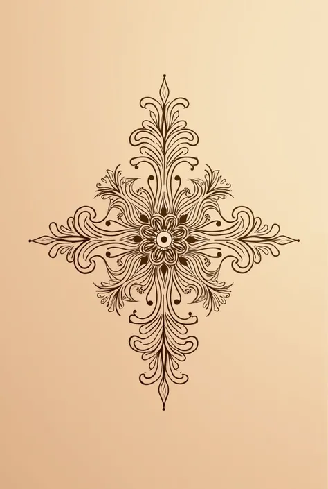 draw icon for mehndi design app and use color #fff5e1 and #527450 and write text "Mehndi Trends 2024”