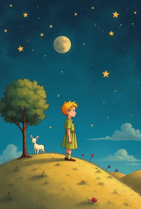 Create a cover of the little prince&#39;s book but change something, I want the cover to be identical but something changes