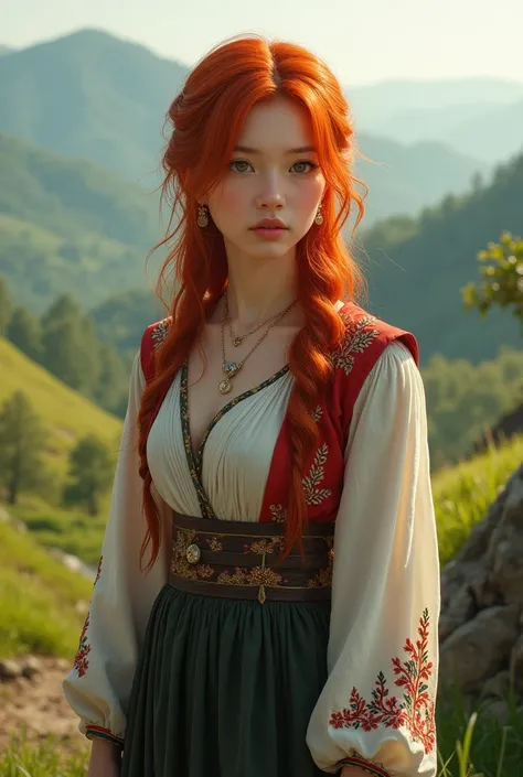 adult  woman, redheadwear, Peasant, Asian