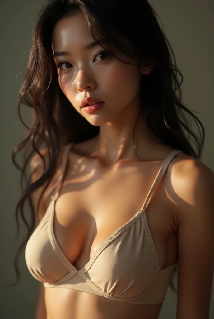 Wet nipple, sexy, big breast, asian