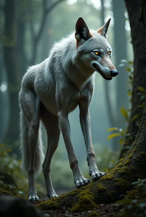 A skinny wolf