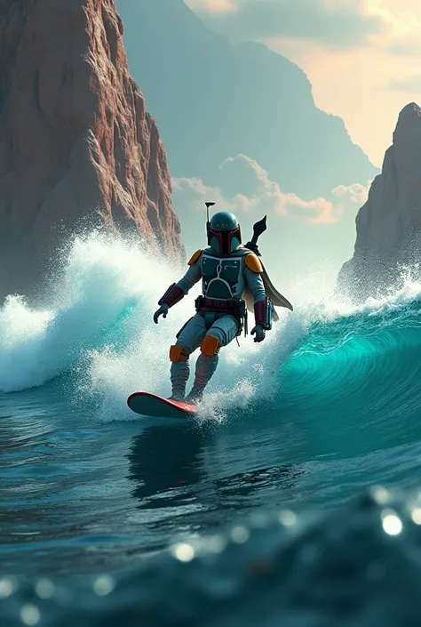 Boba Fett Surfing、Star Wars、movie、Mandaean、