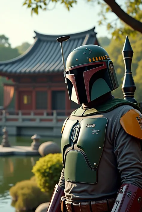 Boba Fett visits a temple in Kyoto、Star Wars、movie、Mandaean、