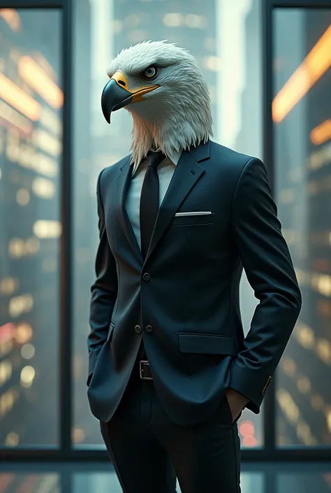 Businessman with an eagle head