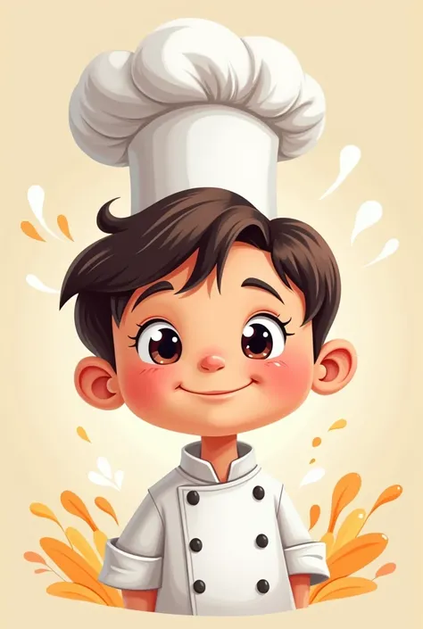 Round profile pic for culinary student cartoon 