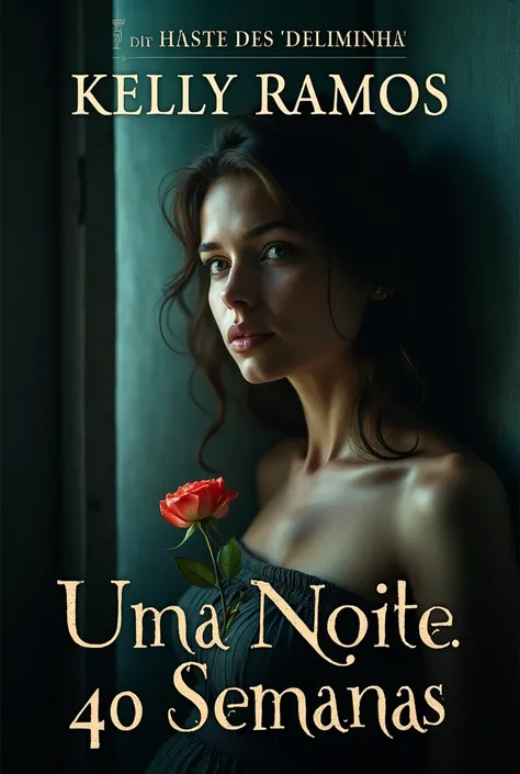 Create the cover for my book one night 40 weeks, tells the story of a woman who, after discovering her husband&#39;s betrayal, meets a man and in a single night she becomes pregnant. Put the title in Brazilian Portuguese and my author name Kelly Ramos 