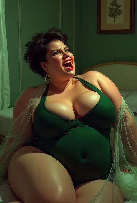 Sexy bbw, short hair, catsuit, chubby, red lips, red nails, without tattoo, chubby, big tits, Sexy bbw, green eyes, chubby, red lips, red nails, without tattoo, bed, chubby, Sexy bbw, green eyes, green fishnet, orgasm, scream, plumper