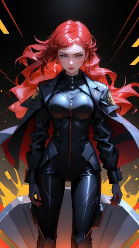 Create an image of an exuberant young woman in a sharp black suit, bursting with excitement as she rides a massive, glowing Bitcoin coin. Her suit is tailored and stylish, with the jacket slightly open to convey a sense of action and dynamism. Her expressi...