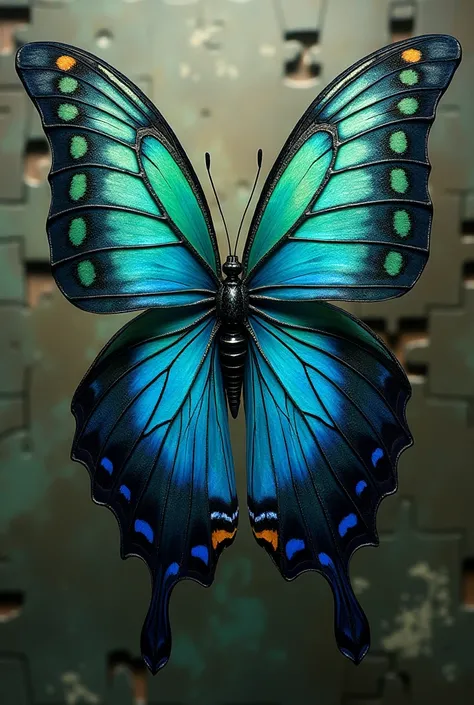 I want something that the butterfly has or that is to say I want to call your wife blue morpho along with the emerald comet butterfly I want a combination and that it is very puzzle on your part, and it is significant, a little oval and without a bottom