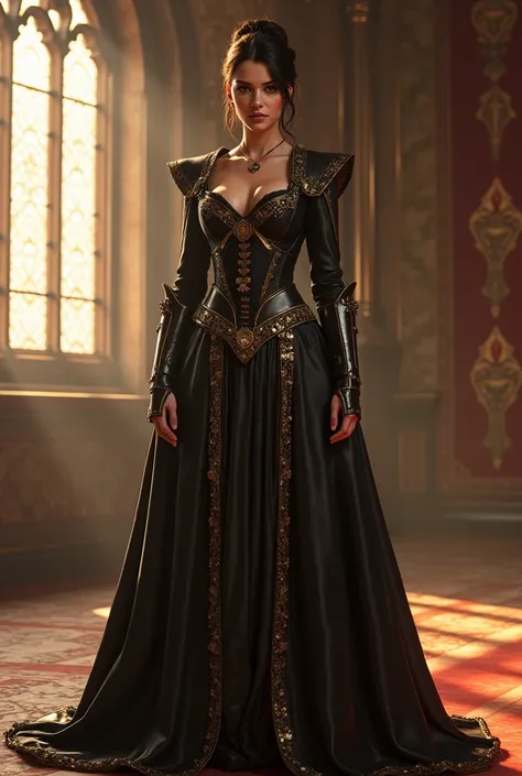 Miranda Lawson form mass effect in medieval clothes and style