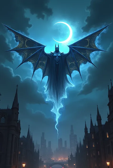 bat-signal but instead of having the bat it has a wizard