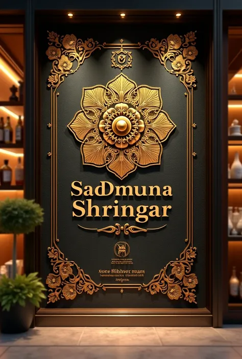 Sadhana shringar store name print poster board 