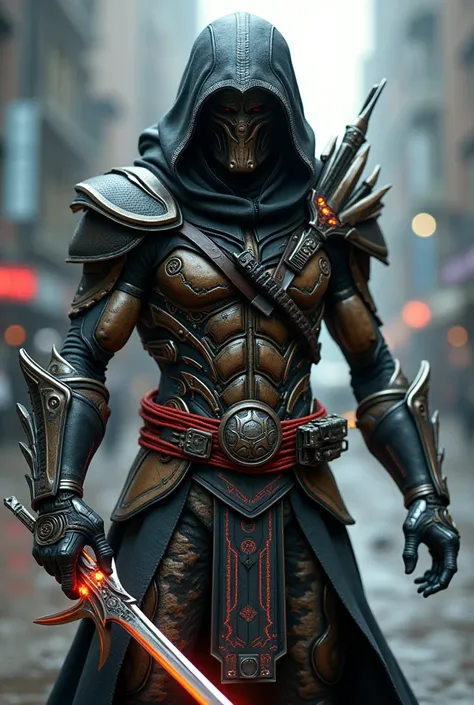 Assasin creed x predator=yautja
Combined them two
Futuristic weapon and armor
Man