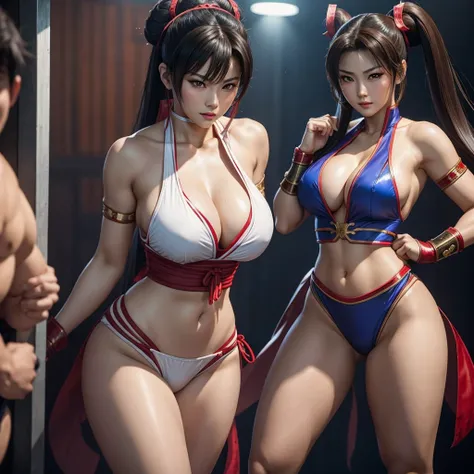 Chunli with a good figure competes with sexy Mai Shiranui in Hong Kong