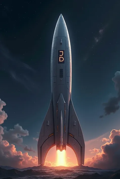 creates a rocket to travel to Kepler 452B with the initials J.D.And on the side


