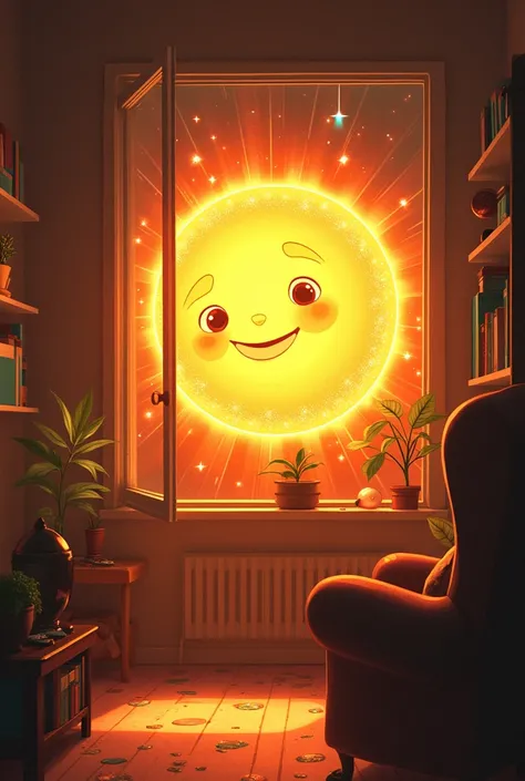 Creates a not so realistic image of : THE SUN IN PETER&#39;S HOUSE
