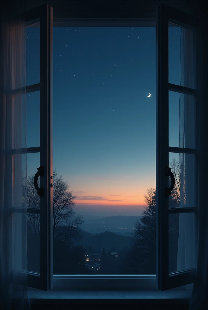 open window at night