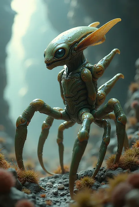 An alien with an arthropod appearance