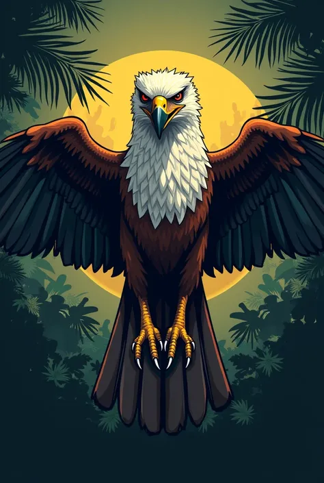 Create a logo with a Brazilian Harpy Eagle