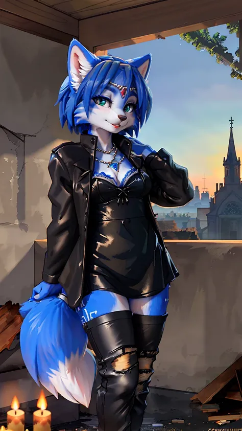 a picture of ((krystal)), Star Fox krystal, lovable, green eyes, medium breasts, (((Long blue hair 1.3))), Decollete, anthro, furry, Uploaded E621, detailed fluffys fell, (von Fluff-Kevlar, Bayard Wu, Pino Daeni), detailed face, (fluffy), 1 girl, alone, sw...