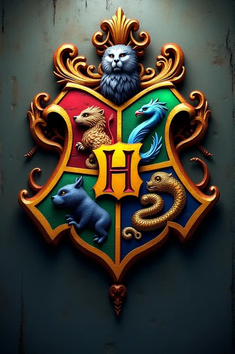 I want you to create a Harry Potter HD virtual logo emblem