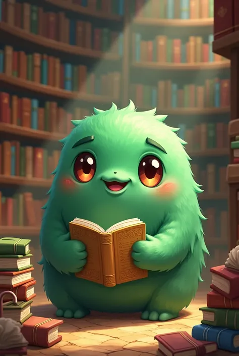 Mascot for a collecting monsters game 
Green
Books related
Cute