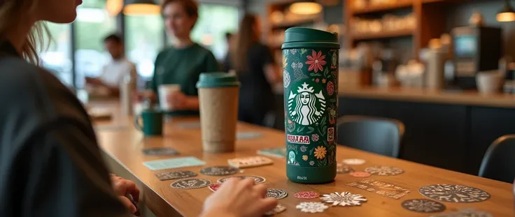 Try inviting customers to customize their Starbucks products like thermoses, Cups, etc., using stickers, Engravings and accessories available at branches.