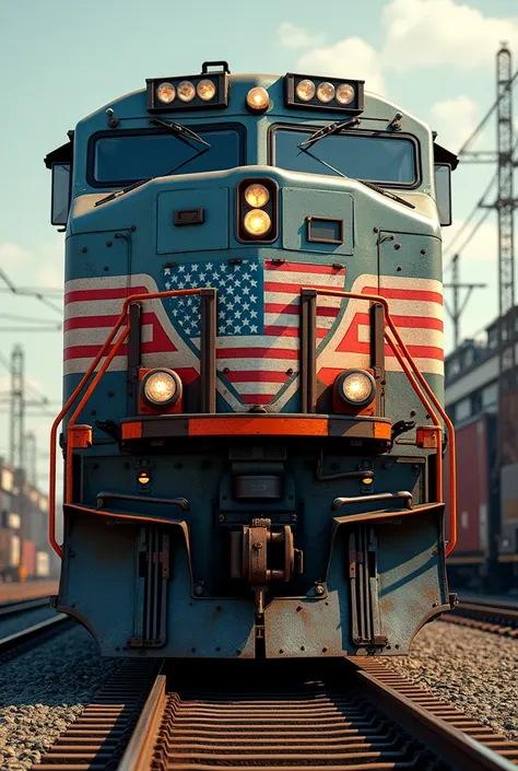 Draw an American Diesel Locomotive