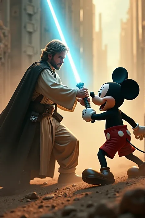 luke skywaker killing micky mouse