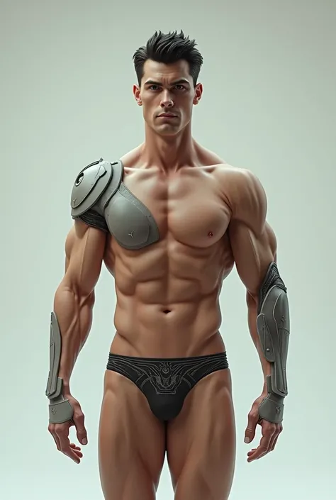 (masutepiece,High resolution,ultra - detailed:1.0),1(man,Robot man),Perfect male body,Look at the camera,Delicate eyes and delicate face,extremely details CG,Unity 8k wallpaper,intricate-detail,solo person,Detailed face, (garter straps, micro string thongs...