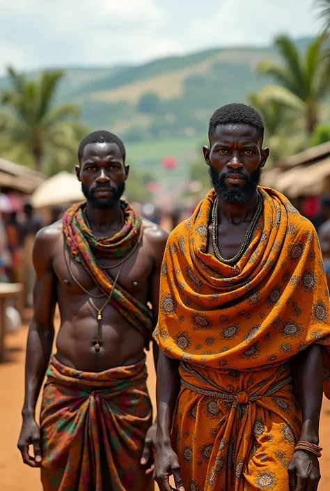 Men wearing Kanga or Kikoi in Tanzania 