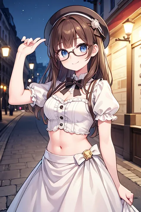 (Highest quality, 8k, masterpiece: 1.3), Clear focus: 1.2, beauty: 1.4, Abdominal muscles: 1.1, Brown Hair, Princess Dress: 1.4, Outdoors at night: 1.1, street, Beautiful face and eyes, double eyelid. Add realistic lighting, Be careful adjusting the ratio....