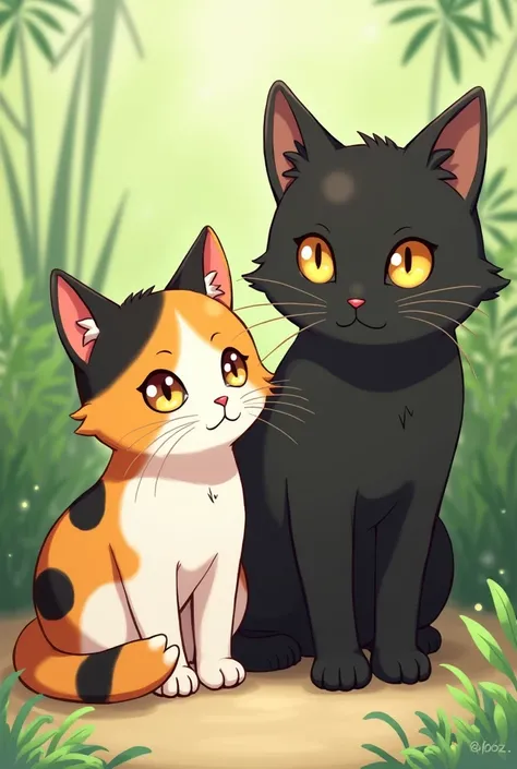 Tokito and Iguro as cats