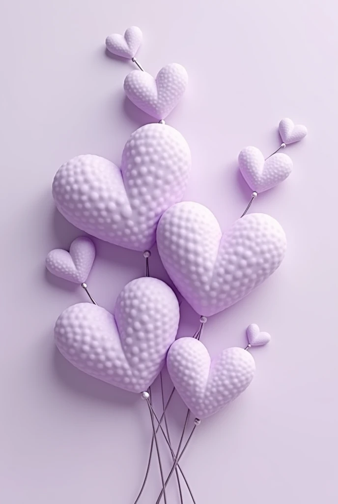 Create a design with light purple hearts for a person who works with nail design and is called Ana nails