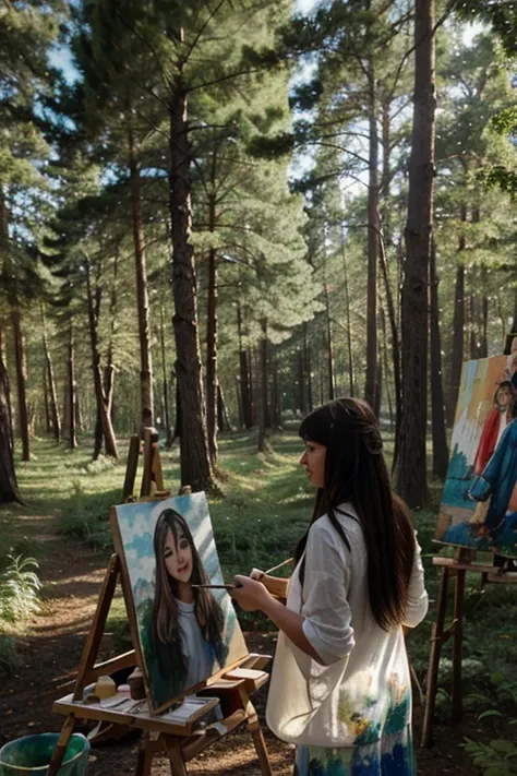 Painting Morning in the forest