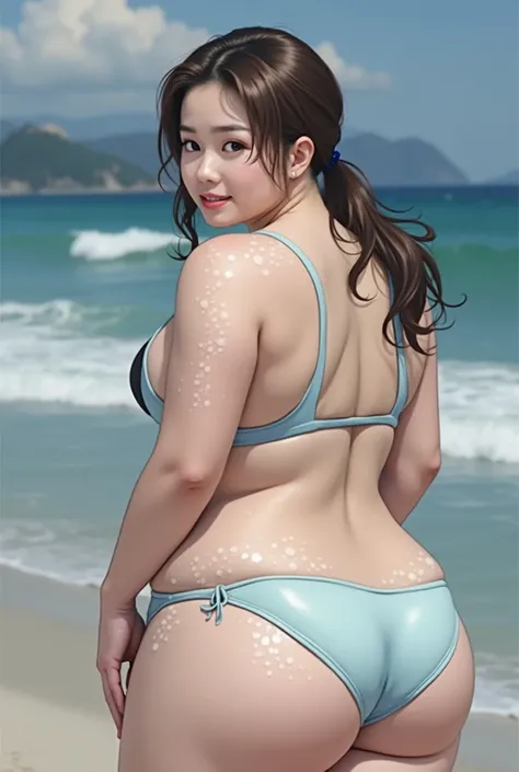 (Highest quality:1.2),(Perfect Beautiful Face 1.2),(Perfect and beautiful posture:1.2),Japanese female instructor,Big and ample breasts,Big Ass,blonde,ponytail,smile,Black Sport Underwear,(Sweating all over the body:1.2),(Abnormal sweating:1.2),Completely ...