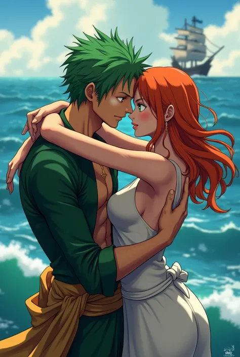 Zoro x nami kissing