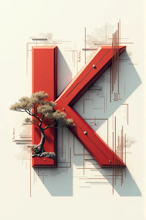 Letter k in a way that resembles the country of south korea.