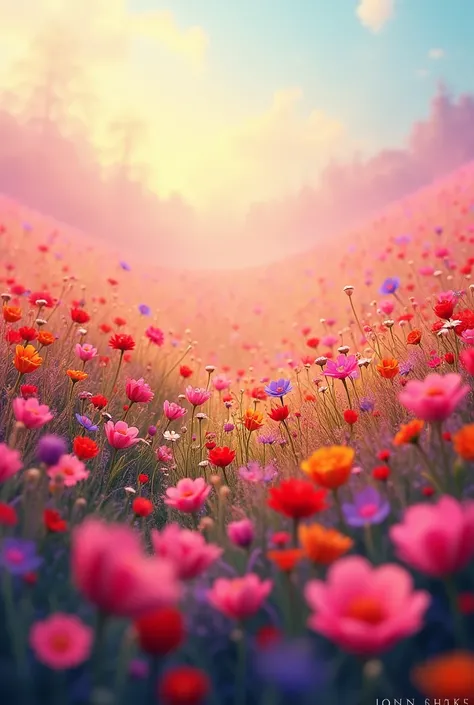 Create a flower field art