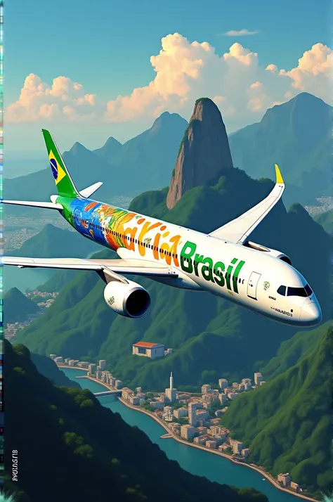 A350 aircraft, with unpublished painting, only, and that represents Brazil and Rio de Janeiro, with the writing VIVABRASIL