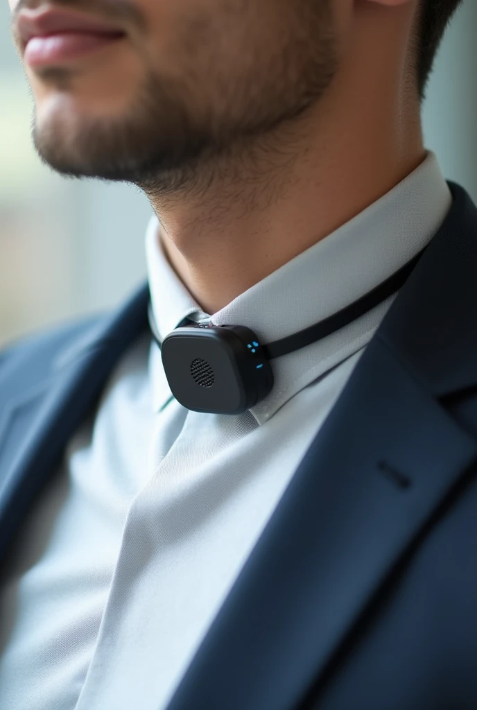 mini collar microphone with built-in speaker