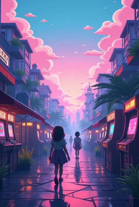 "A visual journey through a pixelated world inspired by the aesthetics of 8- and 16-bit video games. It begins with a sky full of pixelated colors that blend together like a digital aurora borealis.. As the video progresses, the scenario evolves, showing r...