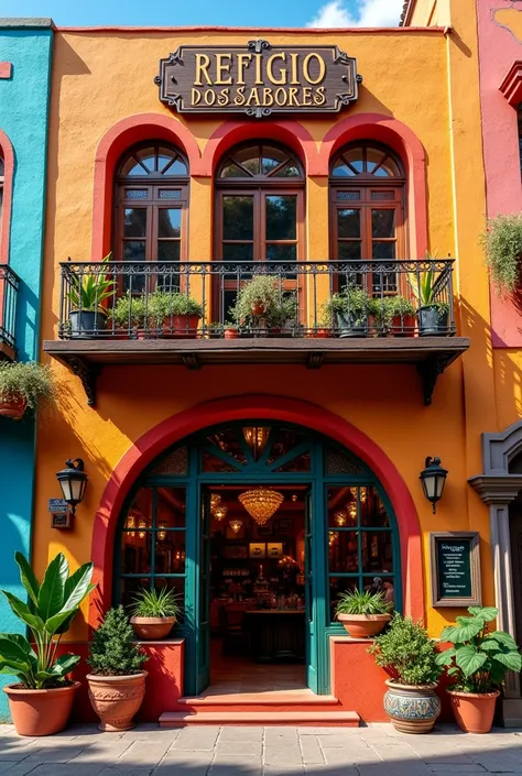  Facade of a restaurant called Refúgio dos Sabores with a Mexican vibe