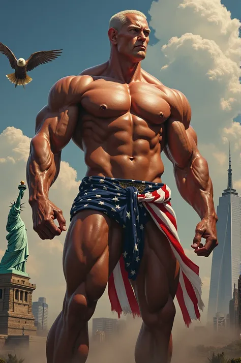 United States country naked muscular human