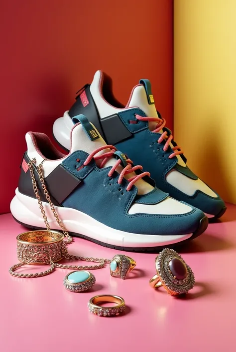 Sneakers and jewelry 