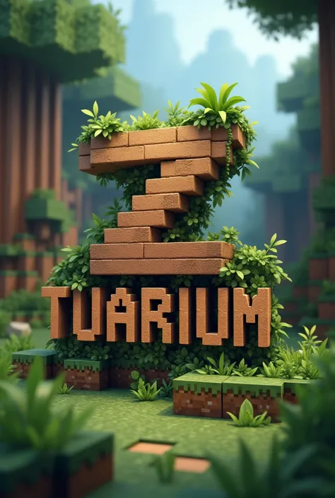 create a minecraft style logo that has the word "ZANTUARIUM"