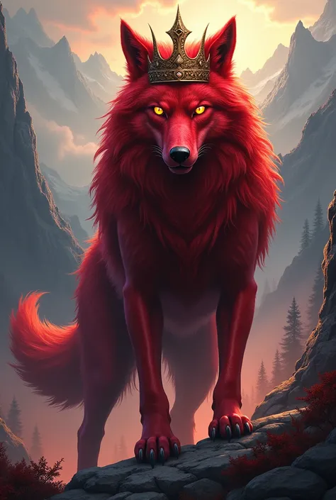 Red Wolf King Crown Anger