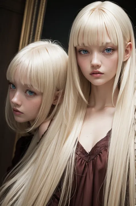 make model gemma ward albino with big hair and bangs