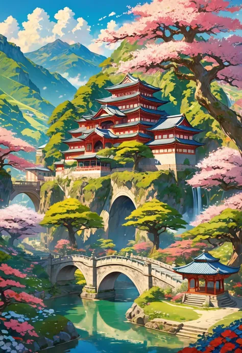 A Magical City Cradled In A Mountain Valley. At Its Center Is A Massive Tree. The Has Been Made Into The Empresss Palace. Cottagecore, Beautiful, Wonder,
