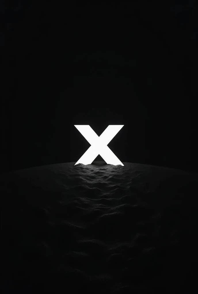 burial of social network X (old Twitter) with the x symbol in white and the large black square border